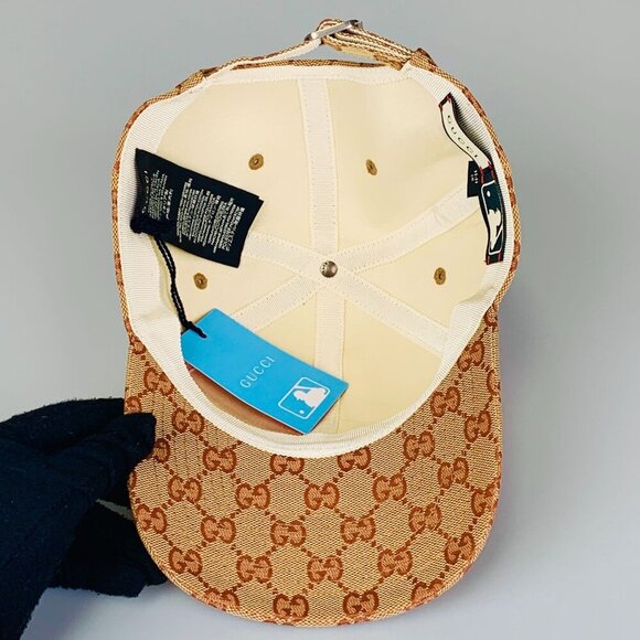 NWT Gucci MLB Dodgers GG Canvas Baseball Cap Beige Size 57-61cm - Picture 9 of 13